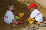 auf der Kinderbaustelle in der Sandbox