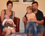 Jürgen Hauer mit seiner Frau und seinem Sohn Luca und Tochter Celine