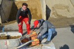 Julian Binder, Lehrling im 2. Lehrjahr bei Baufirma Lechner mit einem Lehrstellenfavoriten beim Lehrlingsaufnahmetag