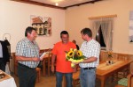 Franz Harold und Johann Waschl beim Gratulieren