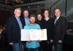 Unser geschätzter Mitarbeiter im Fassadenteam Gottfried Aigner für 5 Jahre Firmentreue bei Baufirma Lechner. Am Foto der Firmenchef Baumeister DI (FH) Christian Lechner, Seniorchef Baumeister Ing. Hermann Lechner, unser geschätzter Mitarbeiter Gottfried Aigner, Christine Lechner, Daniela Weiker und Rauchfangkehrermeister Hubert Reder in Vertretung der Wirtschaftskammer Krems