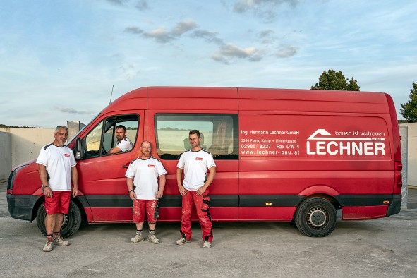 Das bewährte Fassaden-Team der Baufirma Lechner