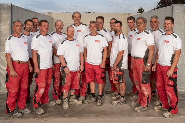 Das Team Maurer-Vorarbeiter und Maurer-Facharbeiter der Baufirma Lechner