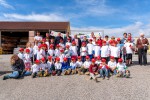 Ein Teil der fröhlichen Kinderschar bei der Kinderbaustelle 2021 der Baufirma Lechner