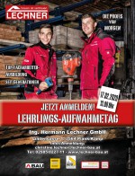 Einladung zum Lehrlings-Aufnahmetag am 17.2.2020 bei Baufirma Lechner in Plank am Kamp